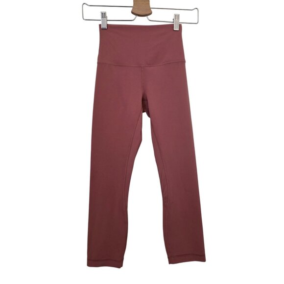 Lululemon Pants - Lululemon WUNDER TRAIN HR CROP High-Rise Rose Pink Athletic Leggings Size 2